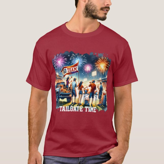 Tailgate Time Go Team Custom T-Shirt (Front)