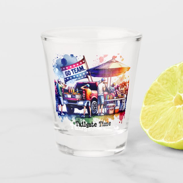 Tailgate Time Go Team Shot Glass (Front)