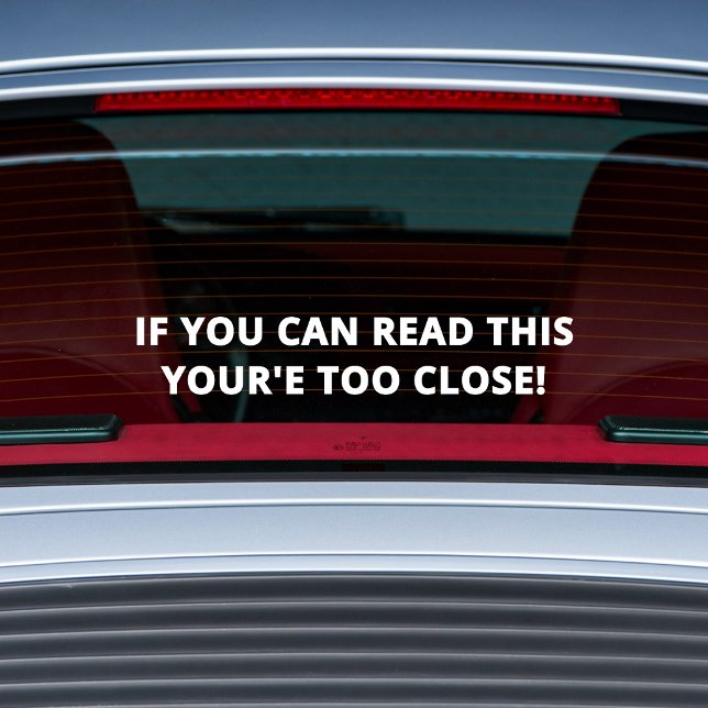 Tailgater Warning Car Decal | Funny Window Vinyl (Creator Uploaded)
