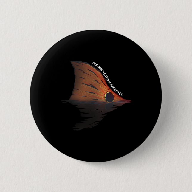 Tailing Redfish Fishing Joke Redfishing Red Drum F 6 Cm Round Badge (Front)