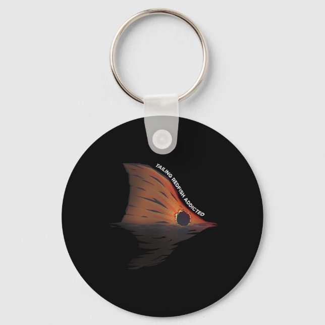 Tailing Redfish Fishing Joke Redfishing Red Drum F Key Ring (Front)