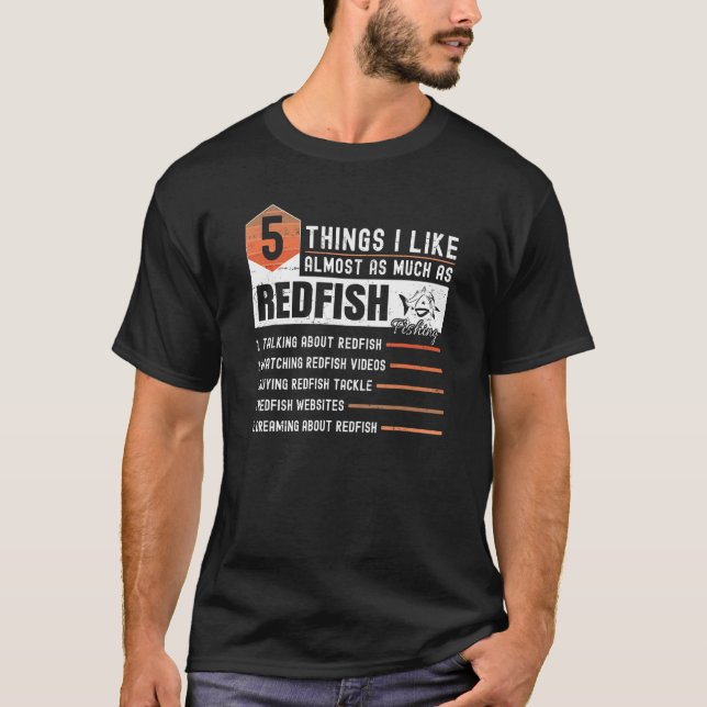 Tailing Redfish Fishing Jokes Redfishing Accessori T-Shirt (Front)