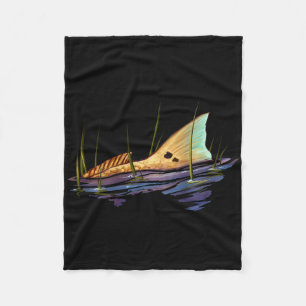 Tailing Redfish Red Drum Fish Shirt Redfish Tail  Fleece Blanket