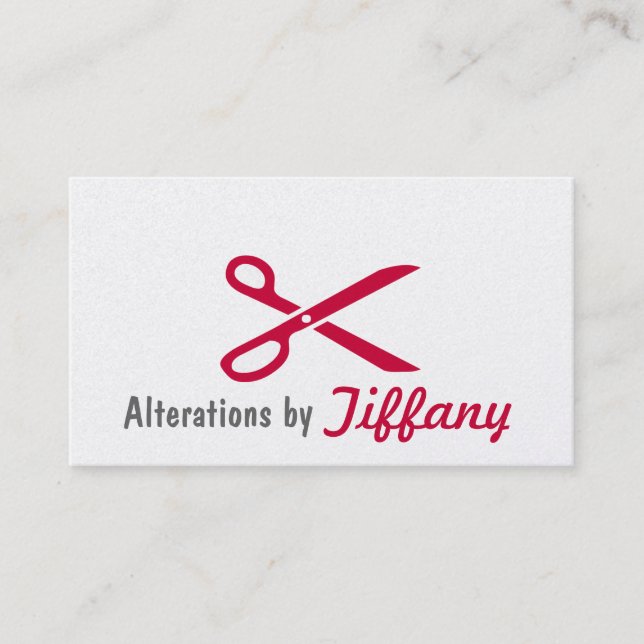 Tailor Alterations Tailoring Seamstress Tailor Business Card (Front)