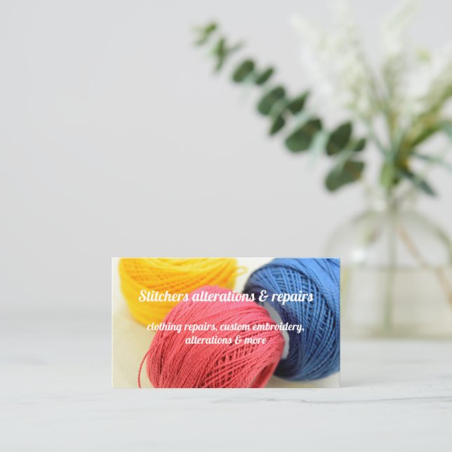 Tailor, clothing alteration Business Card (Standing Front)