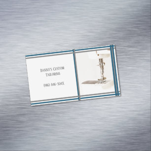 Tailor Custom Sewing Shop & Alterations   Magnetic Business Card