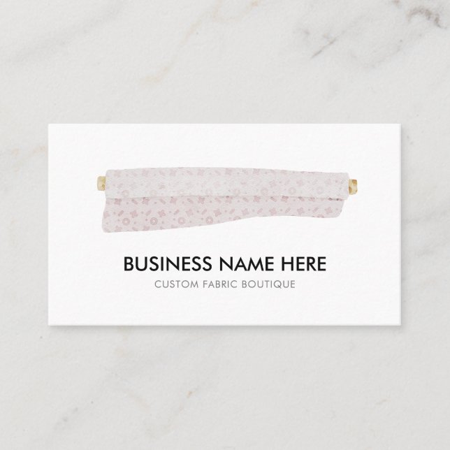 Tailor fabrics sewing quilting business card (Front)