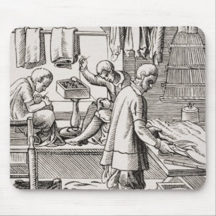 Tailor, reproduction of a woodcut mouse mat