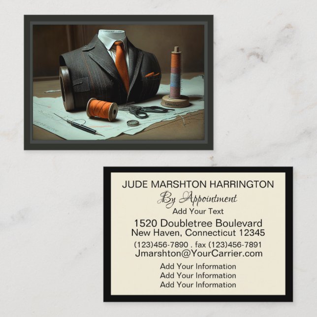 Tailor, Seamstress Business Card (Front/Back)