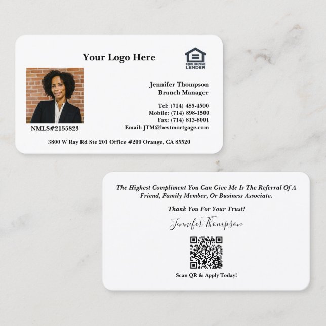 Tailored Designs for Realtors Business Card (Front/Back)