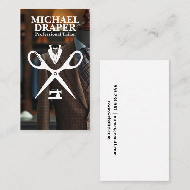 Tailored Suit | Seamstress Business Card (Front/Back)