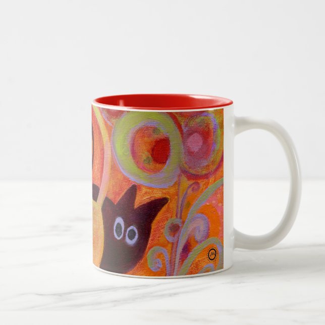 tails and cats Two-Tone coffee mug (Right)