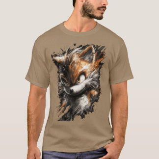 Tails Miles from Sonic the Hedgehog Badass Print D T-Shirt