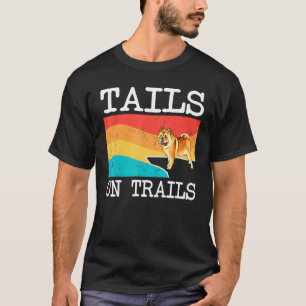 Tails On Trails Chow Chow Dog Hiking T-Shirt