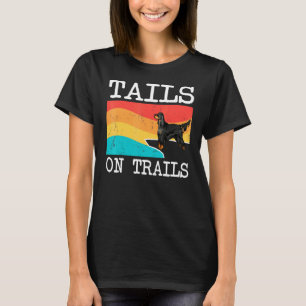 Tails On Trails Gordon Setter Dog Hiking T-Shirt