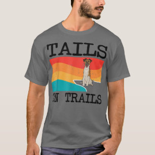Tails On Trails Smooth Fox Terrier Dog Funny Hikin T-Shirt