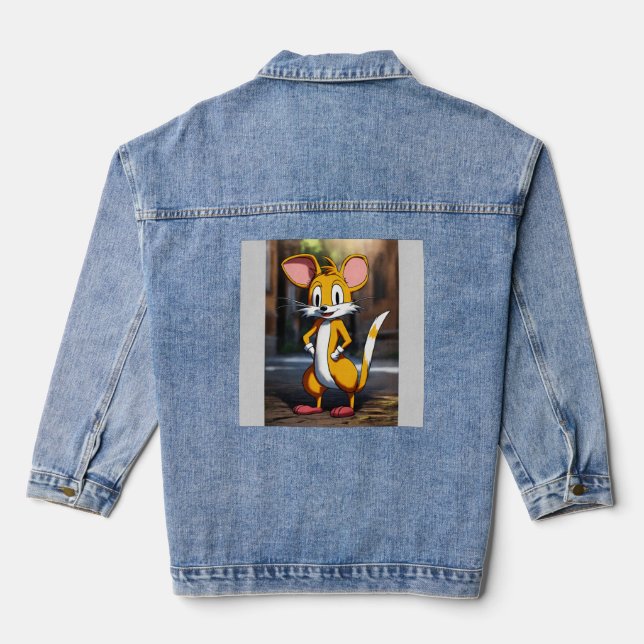 Tails Reimagined as a Rat – Sonic Fan Art Concept Denim Jacket (Back)