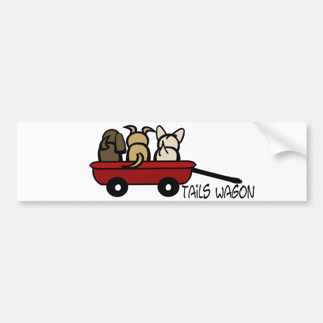 Tails Wagon Bumper Sticker (Front)