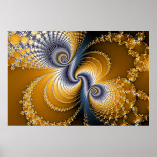 Tailspin - Fractal art Poster