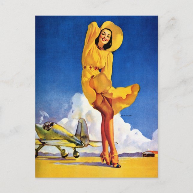 Tailwinds Pin Up Postcard (Front)