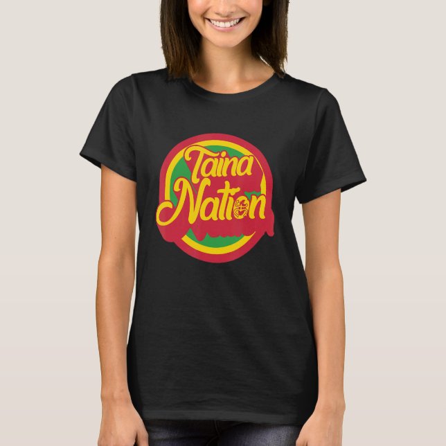 Taina Nation Coqui Frog Symbol Atabey Ancestors Pu T-Shirt (Front)