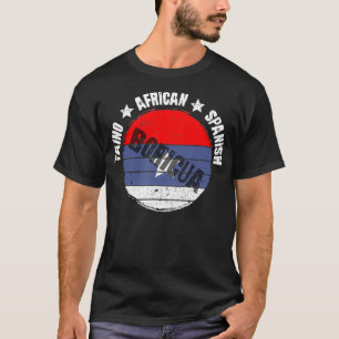Taino African Spanish  Boricua  Hispanic Heritage  T-Shirt