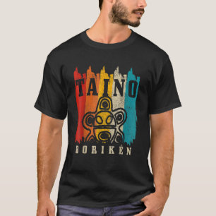 Taino Boriken Vintage Retro Sun Puerto Rico Taina T-Shirt