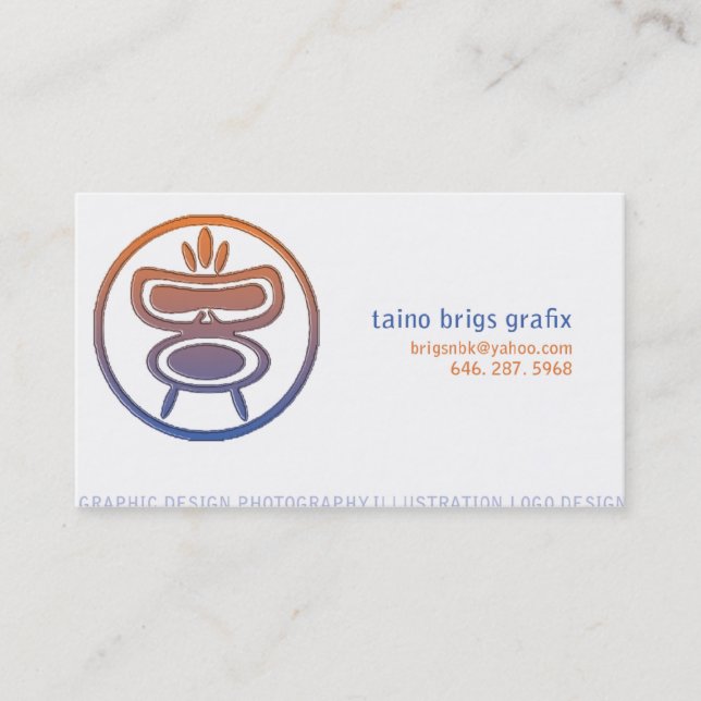 taino_brigs_business_card business card (Front)