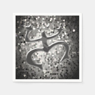 Taino Coqui Frog Paper Napkins (Black/White)