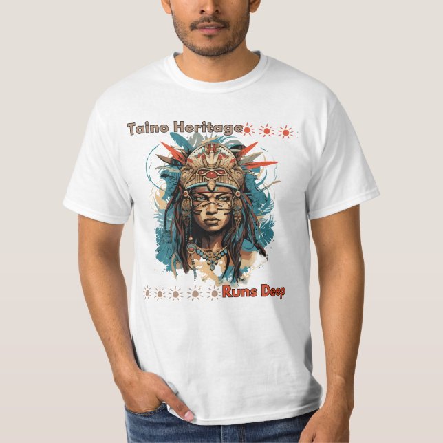 Taíno Heritage Runs Deep T-Shirt (Front)