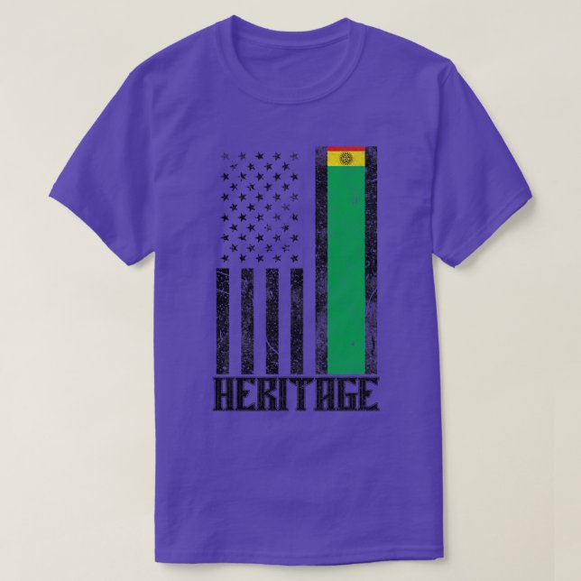 Taino Pride Hispanic Heritage distressed flag T-Shirt (Design Front)
