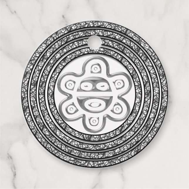 Taino Spiral Sun Favour Tags (Front)