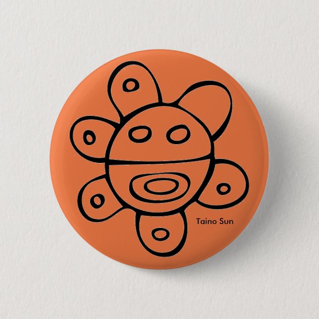 Taino Sun Round Button (Front)