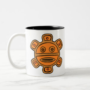 Taino sun Two-Tone coffee mug