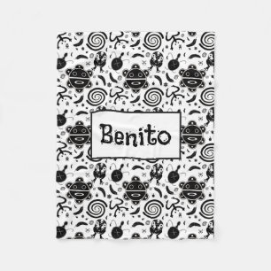 Taino Symbols Puerto Rico Culture Fleece Blanket