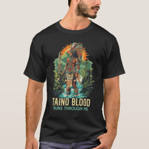 Taino Warrior Puerto Rico Men Indigenous Caribbean T-Shirt