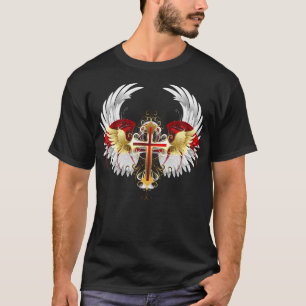 Tainted Arch Angel Christian Cross T-Shirt