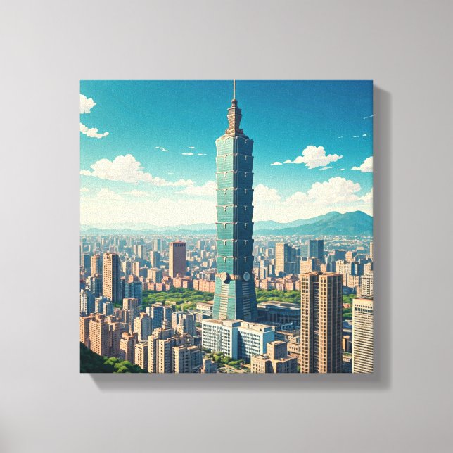 Taipei 101 Taiwan Canvas Print (Front)
