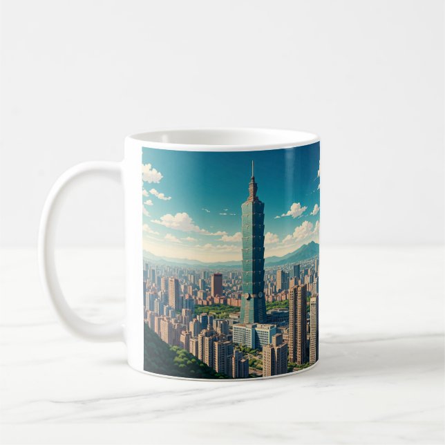 Taipei 101 Taiwan Coffee Mug (Left)