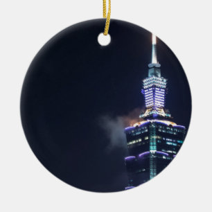 Taipei 101 Tower in Taiwan, Closeup Ceramic Tree Decoration