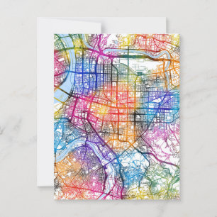 Taipei City Taiwan City Map Postcard