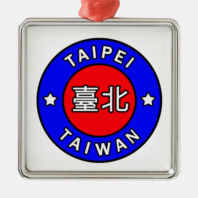Taipei Taiwan Metal Tree Decoration (Front)