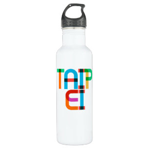 Taipei Taiwan Pop Art Letters 710 Ml Water Bottle