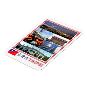 Taipei - Taiwan - Republic of China - Mosaic - Mag Magnet