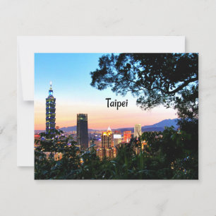 Taipei, Taiwan scenic photograph Card