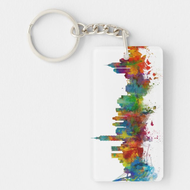 Taipei Taiwan Skyline Key Ring (Front)