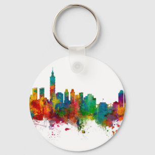 Taipei Taiwan Skyline Key Ring