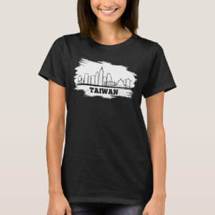 Taipei Taiwan Skyline Support For Taiwan I Love Ta T-Shirt