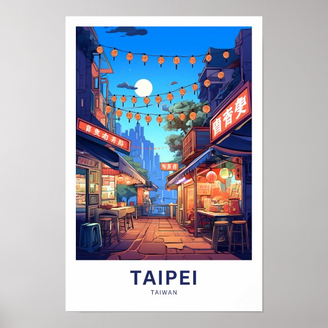 Taipei Taiwan Travel Print (Front)