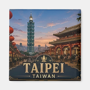 🏙️ Taipei Taiwan Vacation Memory For Travelers 🏙 Magnet